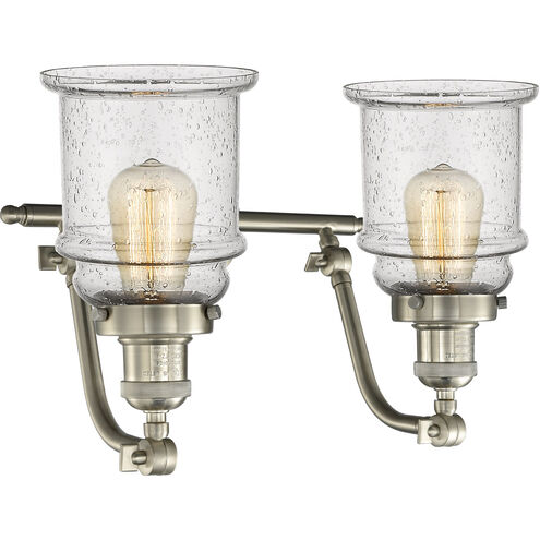 Franklin Restoration Canton LED 18 inch Brushed Satin Nickel Bath Vanity Light Wall Light in Seedy Glass, Franklin Restoration