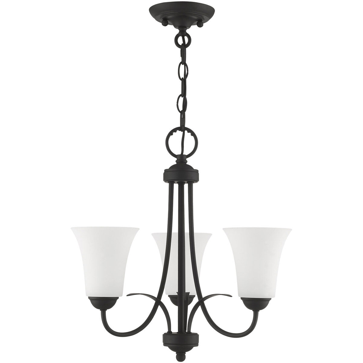 Ridgedale 3 Light 18 inch Black Convertible Mini Chandelier/Ceiling Mount Ceiling Light