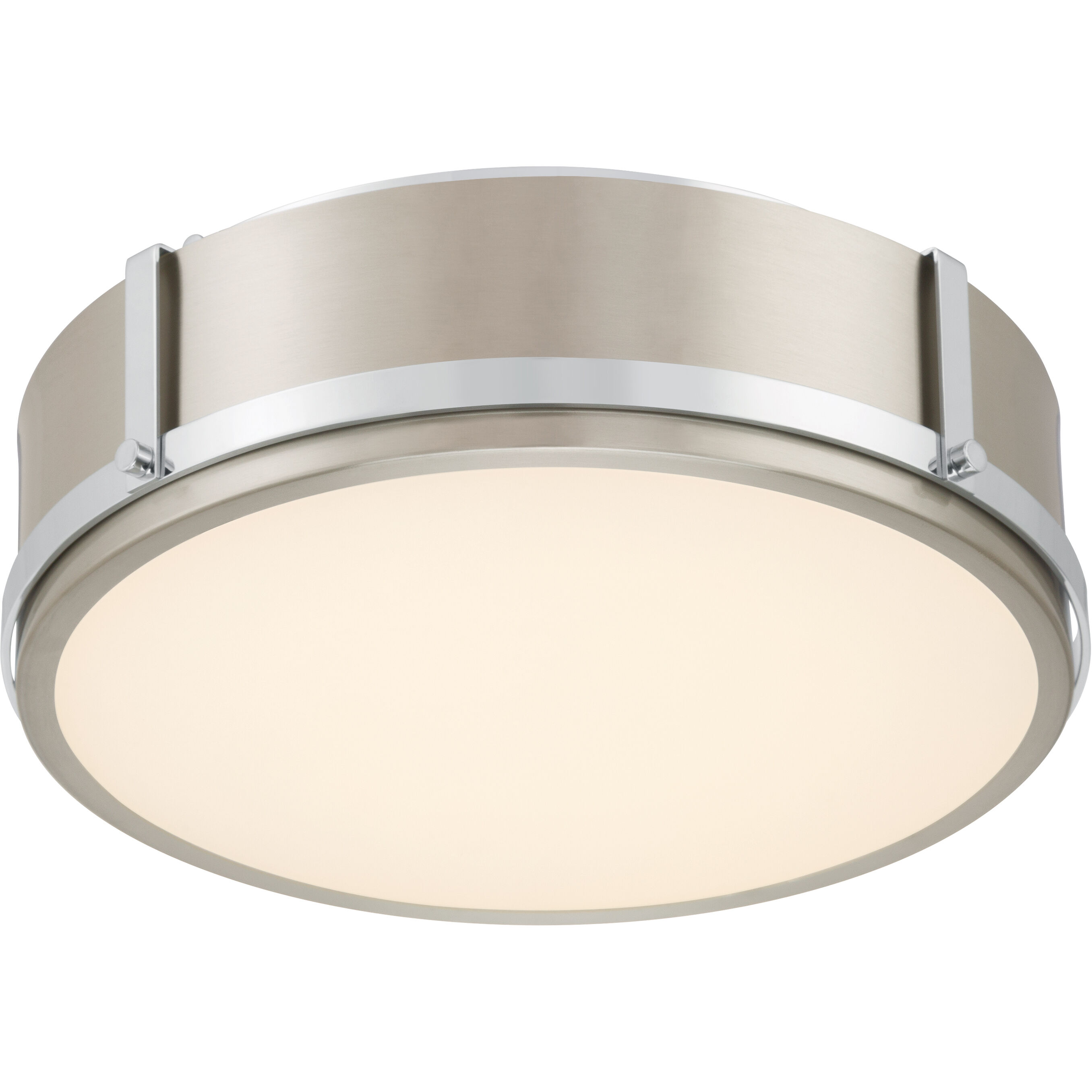 Lynca LED 13.75 inch Chrome and Brushed Nickel Flush Mount Ceiling Light