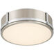 Lynca LED 13.75 inch Chrome and Brushed Nickel Flush Mount Ceiling Light