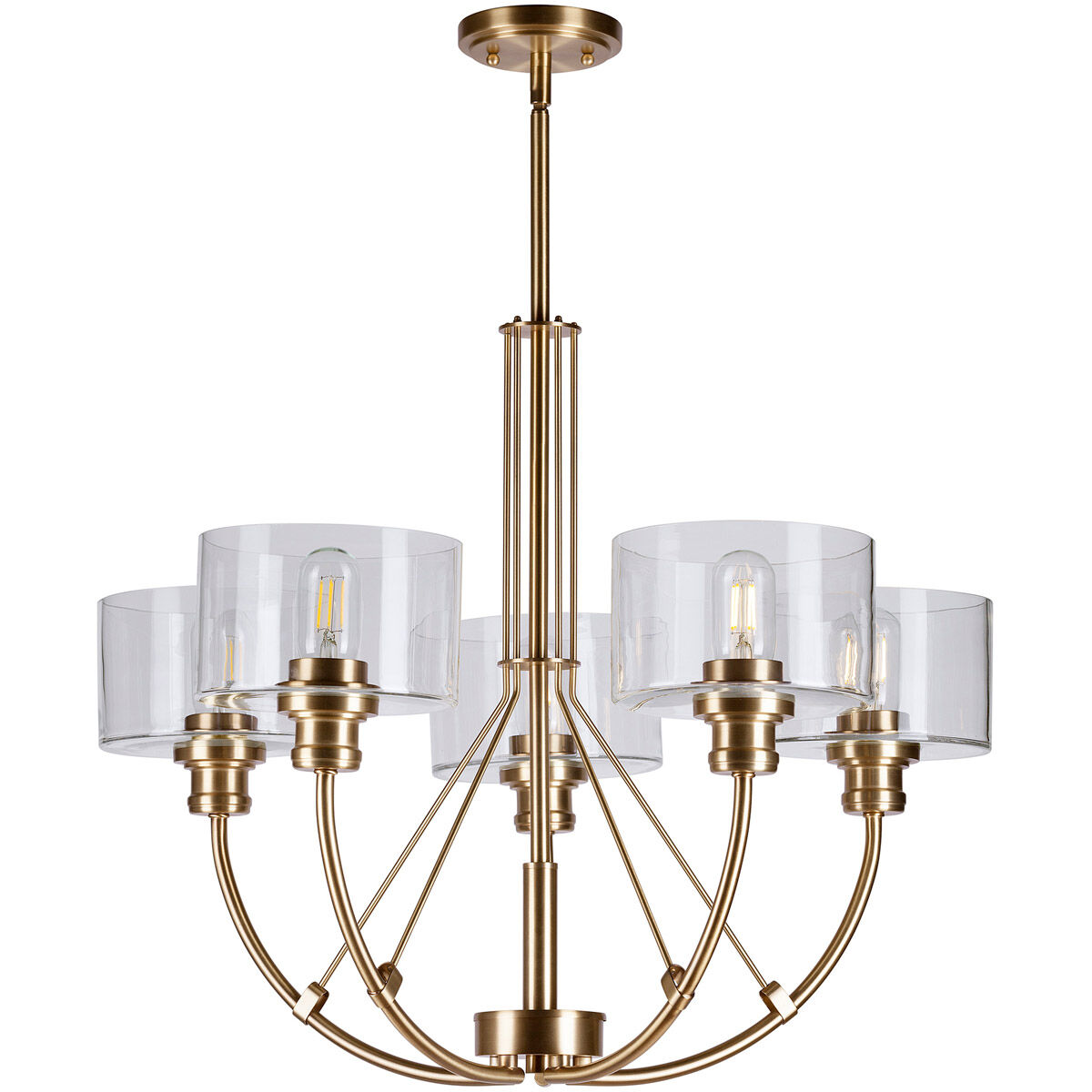 Zane 5 Light 28 inch Soft Gold Chandelier Ceiling Light