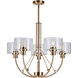 Zane 5 Light 28 inch Soft Gold Chandelier Ceiling Light