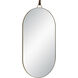 Hudson 39.75 X 20 inch Antique Brushed Brass Wall Mirror