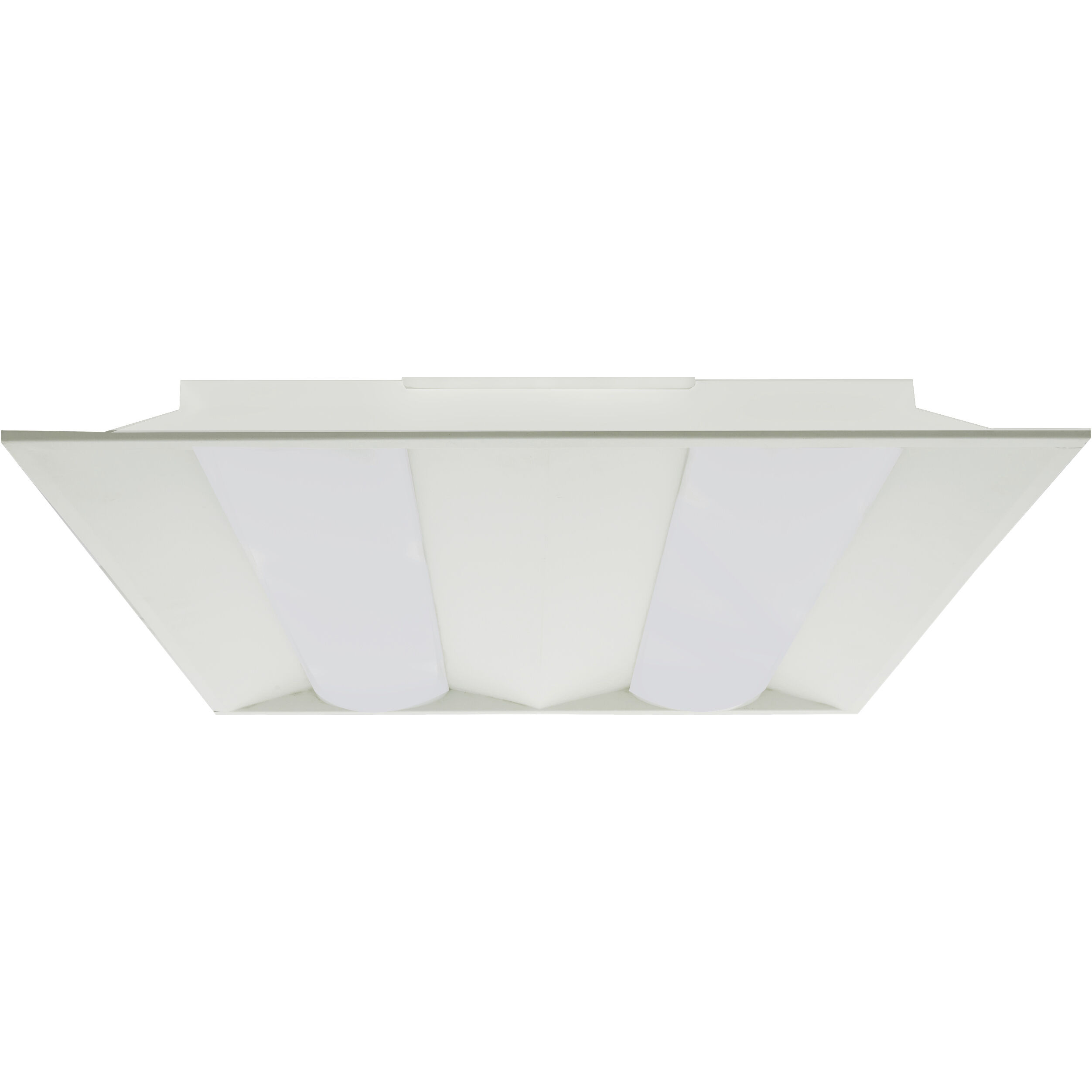 Brentwood LED 24 inch White Troffer Ceiling Light, Double Basket