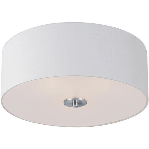 Bongo 3 Light 18 inch Satin Nickel Flush Mount Ceiling Light