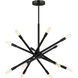 C&M by Chapman & Myers Eastyn 12 Light 22.5 inch Midnight Black Chandelier Ceiling Light