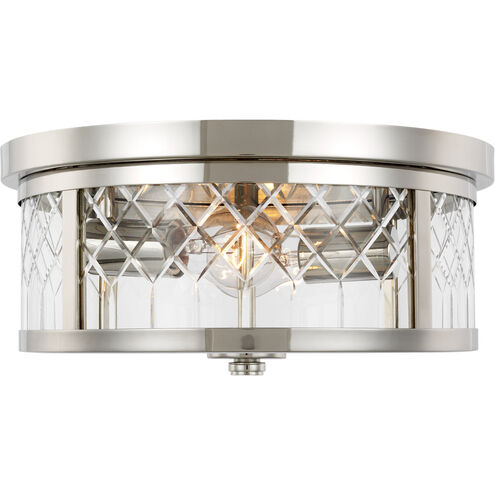 AH by Alexa Hampton Alec 2 Light 13 inch Polished Nickel Flush Mount Ceiling Light