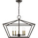 Devone 5 Light 22 inch Bronze with Antique Brass Accents Chandelier Ceiling Light