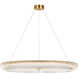 C&M by Chapman & Myers Pierce 1 Light 40 inch Burnished Brass Chandelier Ceiling Light