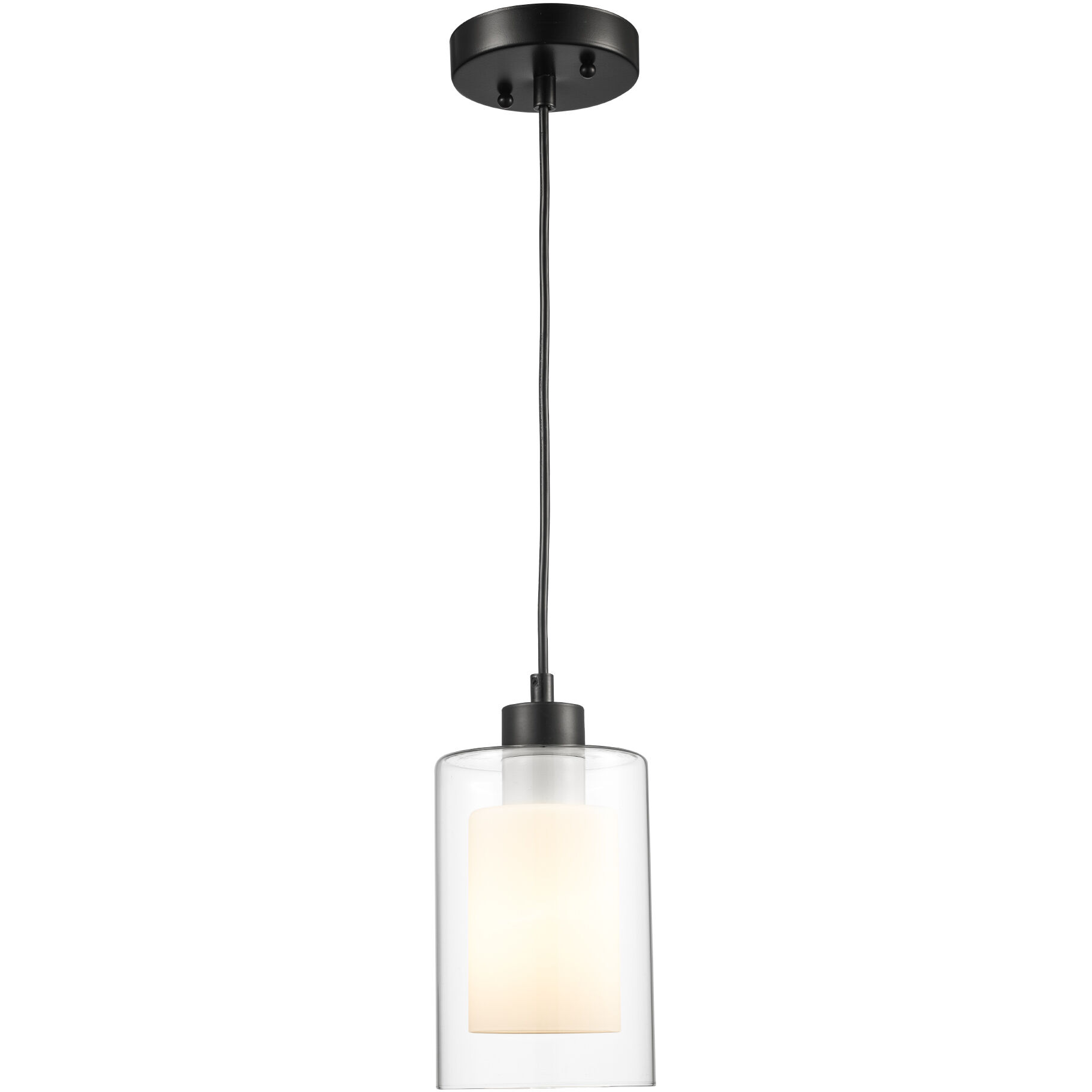 Modesto 1 Light 5 inch Black Cylinder Pendant Ceiling Light