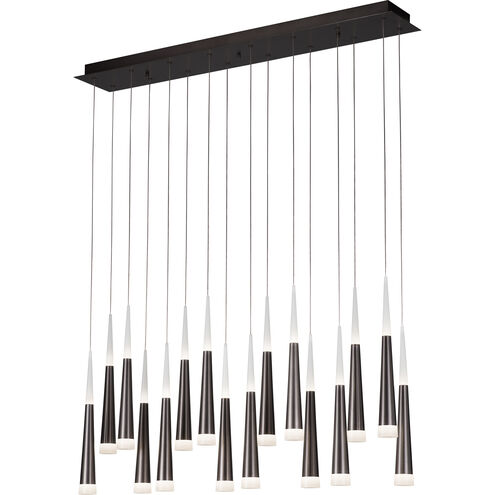 Meteor LED 8 inch Satin Dark Gray Multi Pendant Ceiling Light