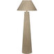 Tension 61 inch 150.00 watt Cream Jute Rope and Antique Brass Floor Lamp Portable Light
