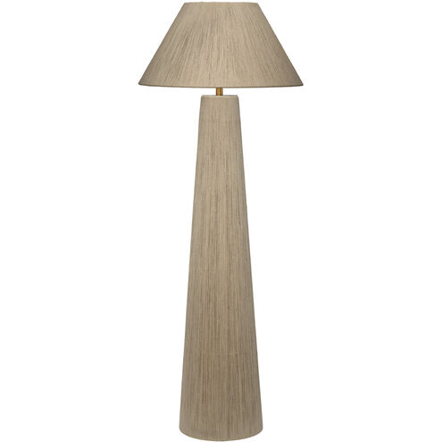 Tension 61 inch 150.00 watt Cream Jute Rope and Antique Brass Floor Lamp Portable Light
