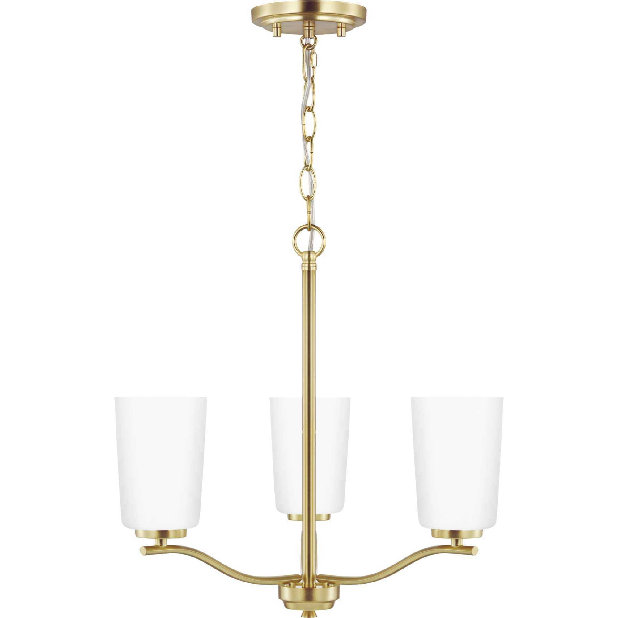 Adley 3 Light 18.12 inch Satin Brass Semi-Flush Convertible Light Ceiling Light