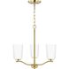 Adley 3 Light 18.12 inch Satin Brass Semi-Flush Convertible Light Ceiling Light