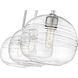 Harmony 3 Light 36 inch Brushed Nickel Linear Chandelier Ceiling Light