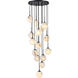 Nightfall 15 Light 22.8 inch Black Pendant Ceiling Light