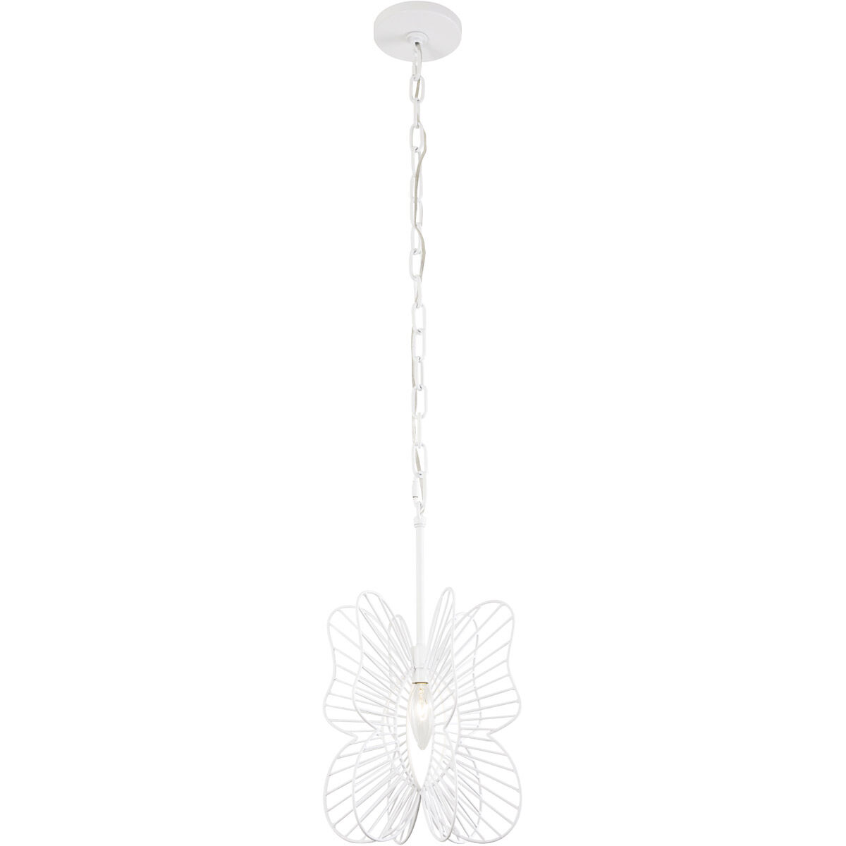 Monarch 1 Light 9 inch White Mini Pendant Ceiling Light