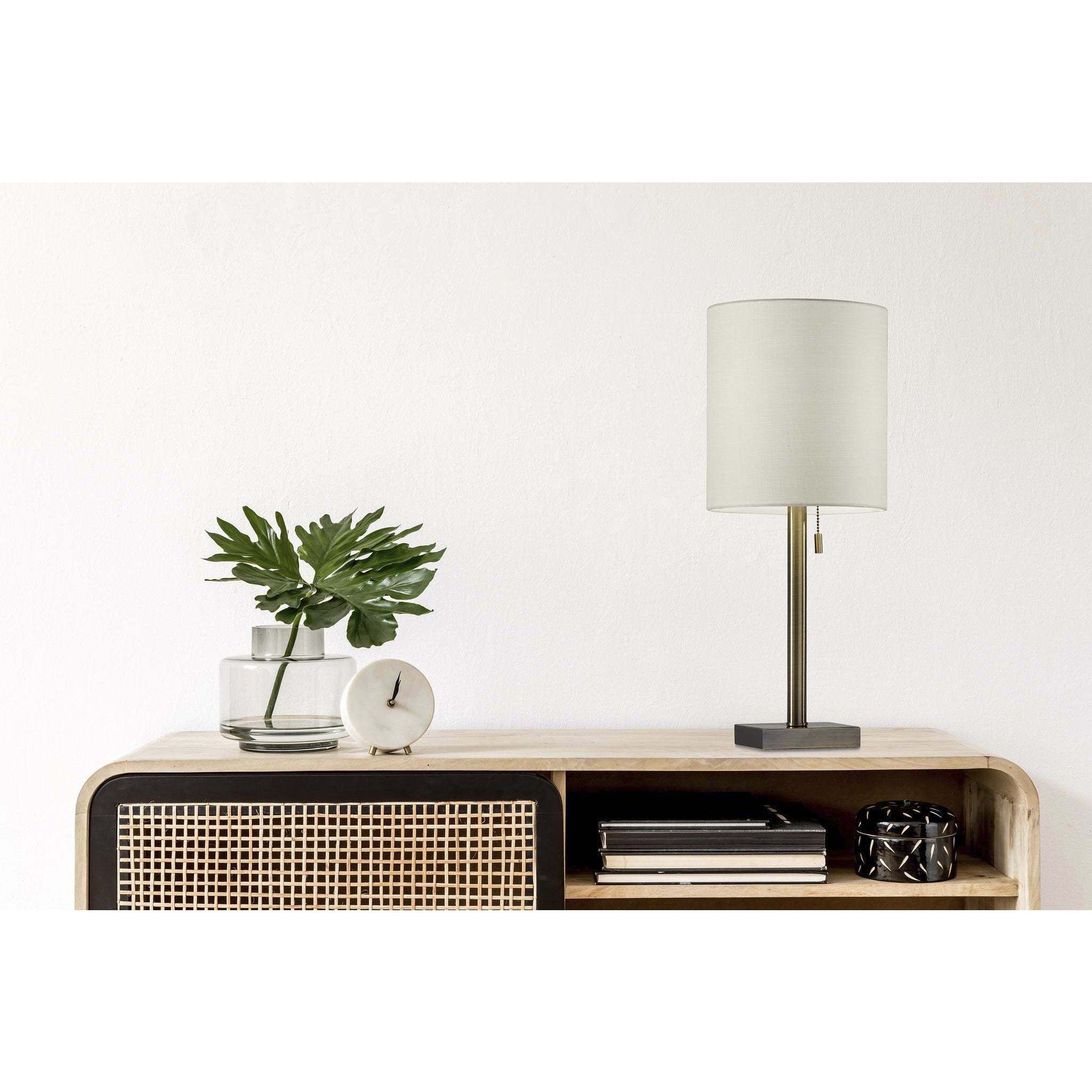 Liam 22 inch 60.00 watt Anitque Brass Table Lamp Portable Light in Antique Brass