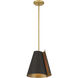 Hillcrest 1 Light 12 inch Legacy Brass and Dark Bronze Pendant Ceiling Light