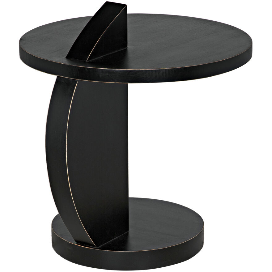 Reed 25 X 22 inch Hand Rubbed Black Side Table