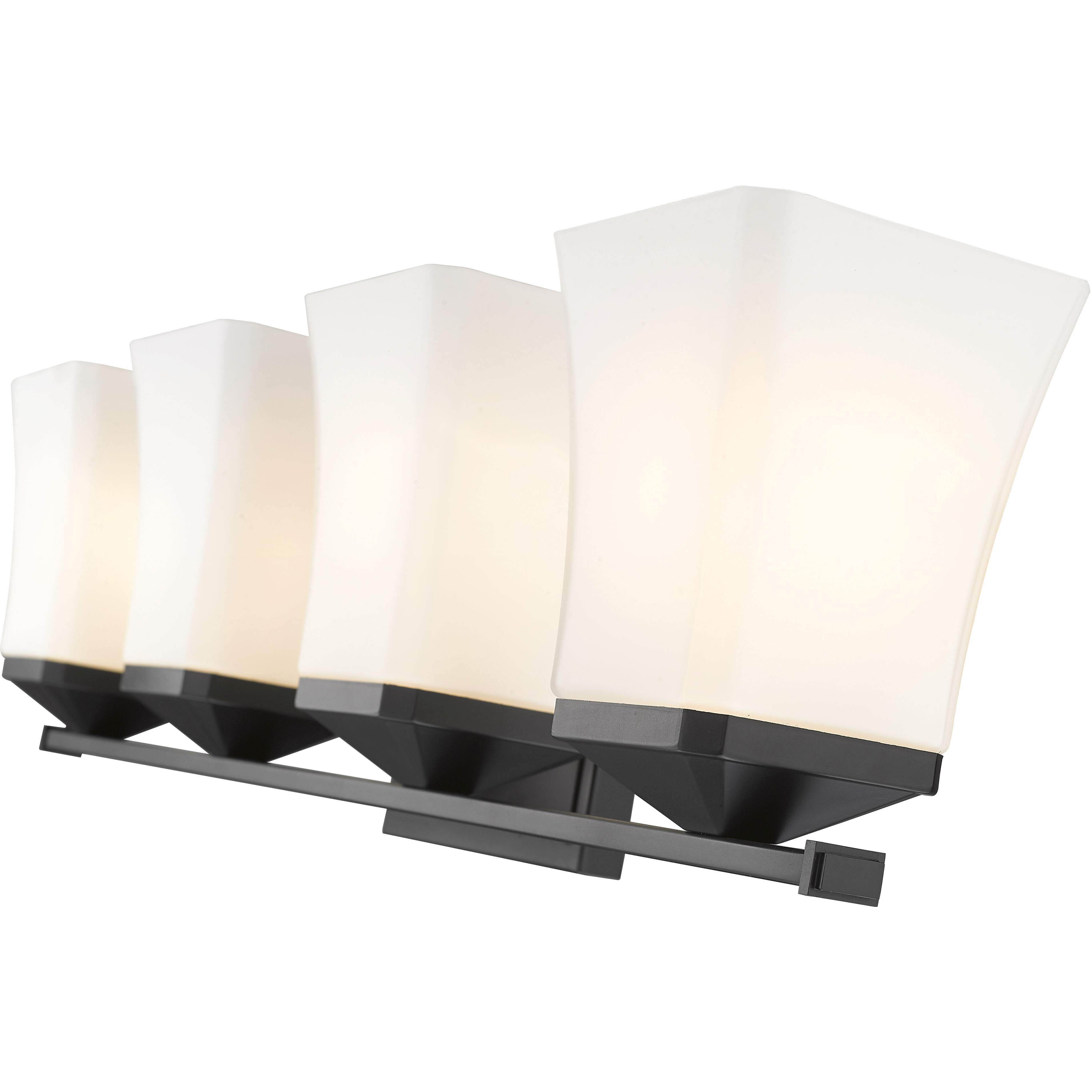 Darcy 4 Light 28 inch Matte Black Vanity Wall Light