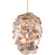 Cruselle 1 Light 15 inch Contemporary Gold Leaf/Painted Gold/Natural Shell Pendant Ceiling Light