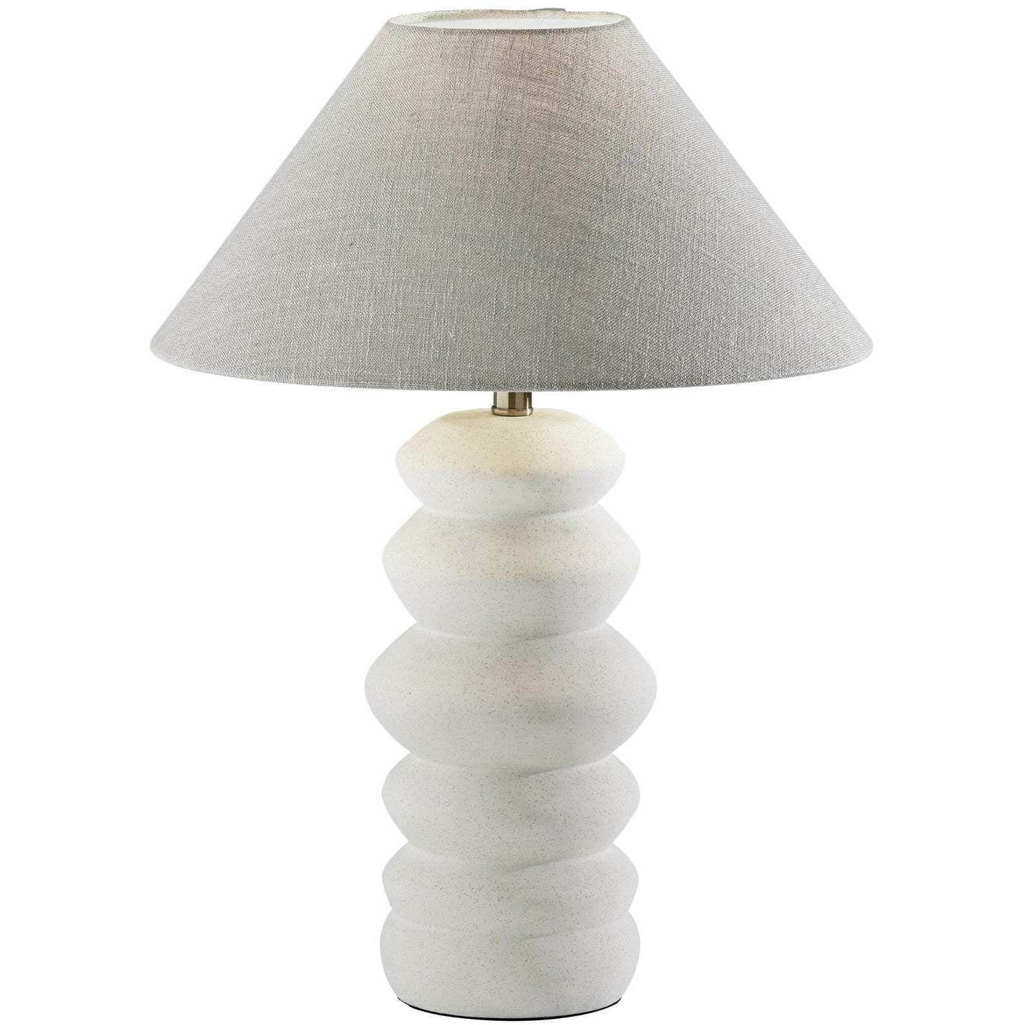 Marcey 25 inch 100.00 watt Matte Off-White Ceramic Table Lamp Portable Light