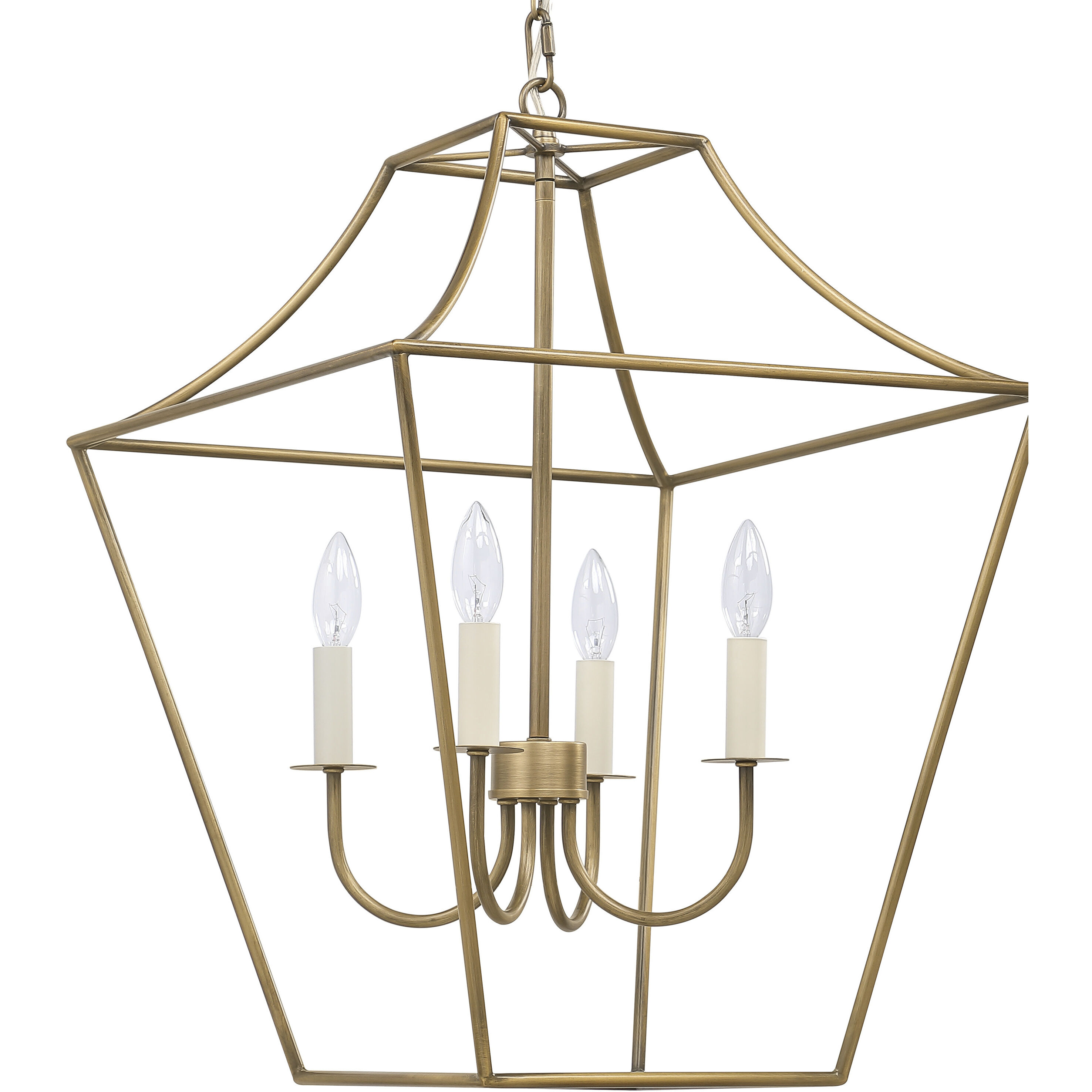 Versailles 4 Light 18 inch Dark Antique Brushed Brass Pendant Ceiling Light