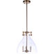 Chardonnay 3 Light 13 inch Satin Brass Pendant Ceiling Light