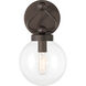 Stella 1 Light 6 inch Dark Bronze Vanity Light Wall Light