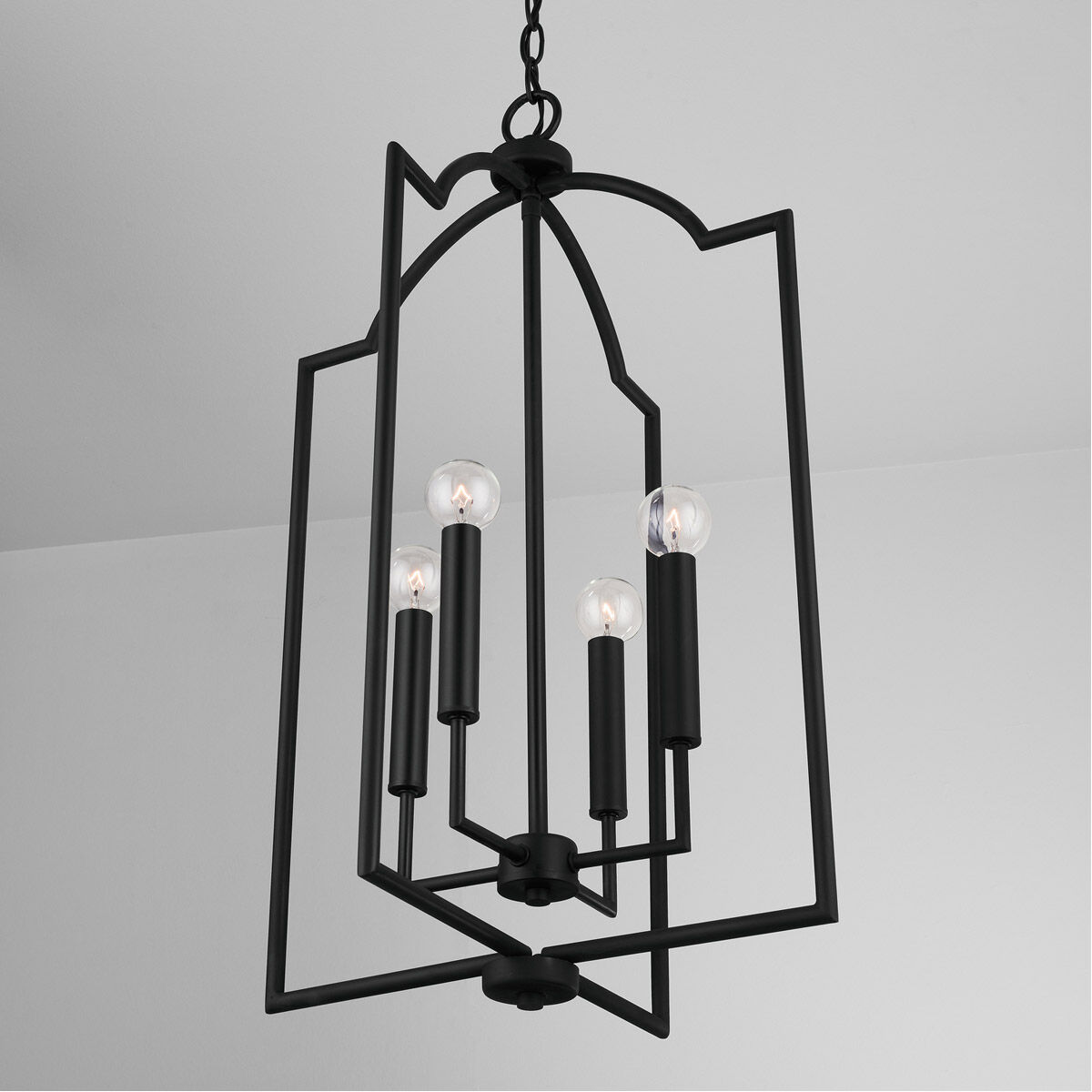 Carter 4 Light 16 inch Matte Black Foyer Ceiling Light