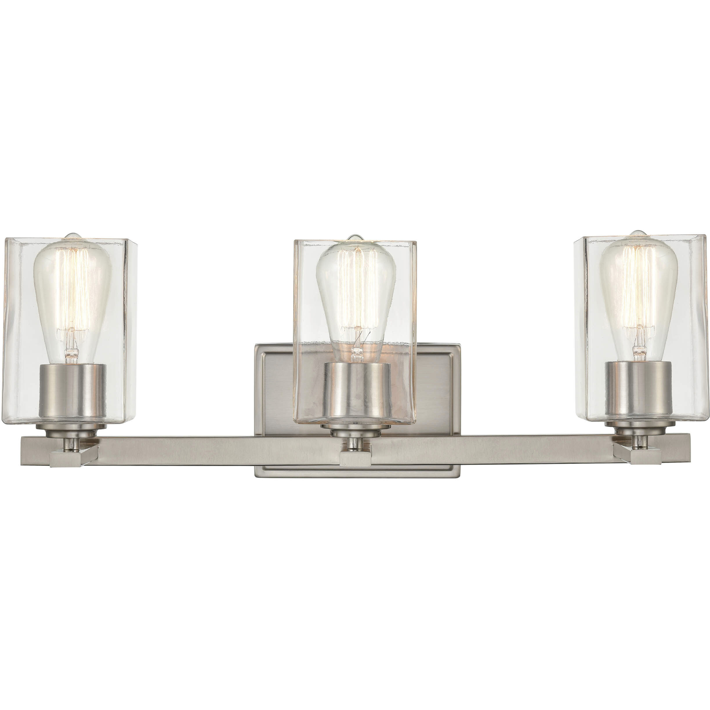 None 3 Light 23 inch Brushed Nickel Bathroom Vanity Light Wall Light