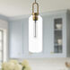 Alora Mood Soji 1 Light 6 inch Aged Gold Pendant Ceiling Light in Clear Glass