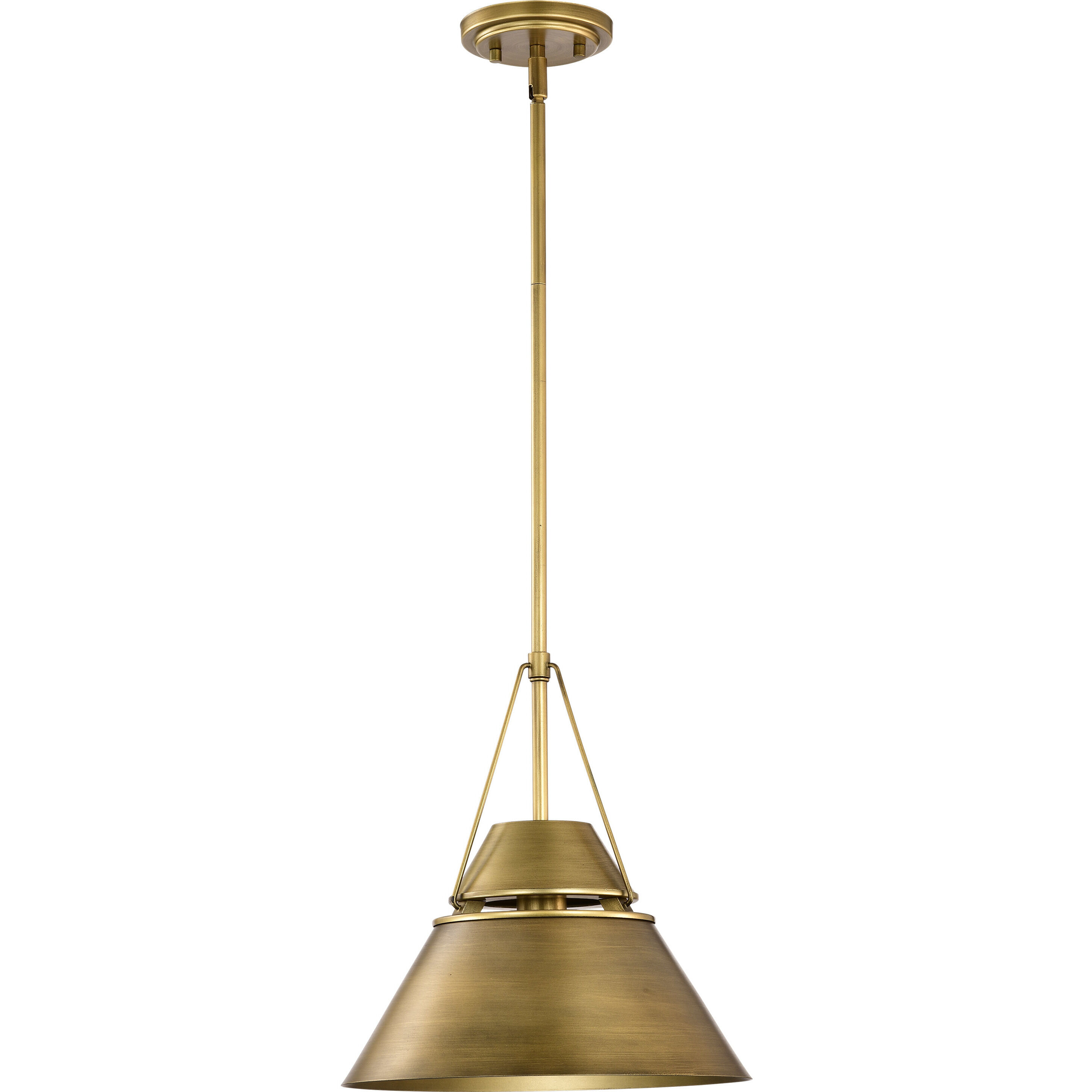 Adina 1 Light 12.75 inch Natural Brass Pendant Ceiling Light
