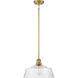 Vintage 1 Light 15 inch Natural Brass Pendant Ceiling Light