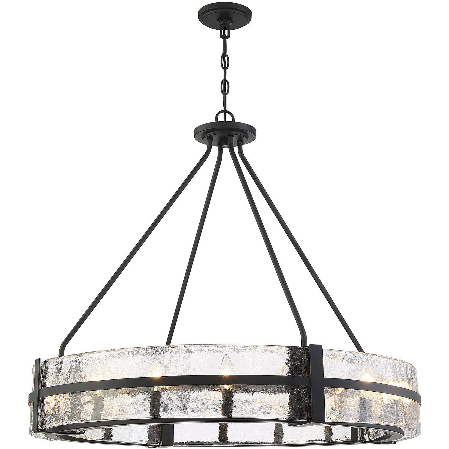 Hudson 12 Light 36 inch Matte Black Pendant Ceiling Light