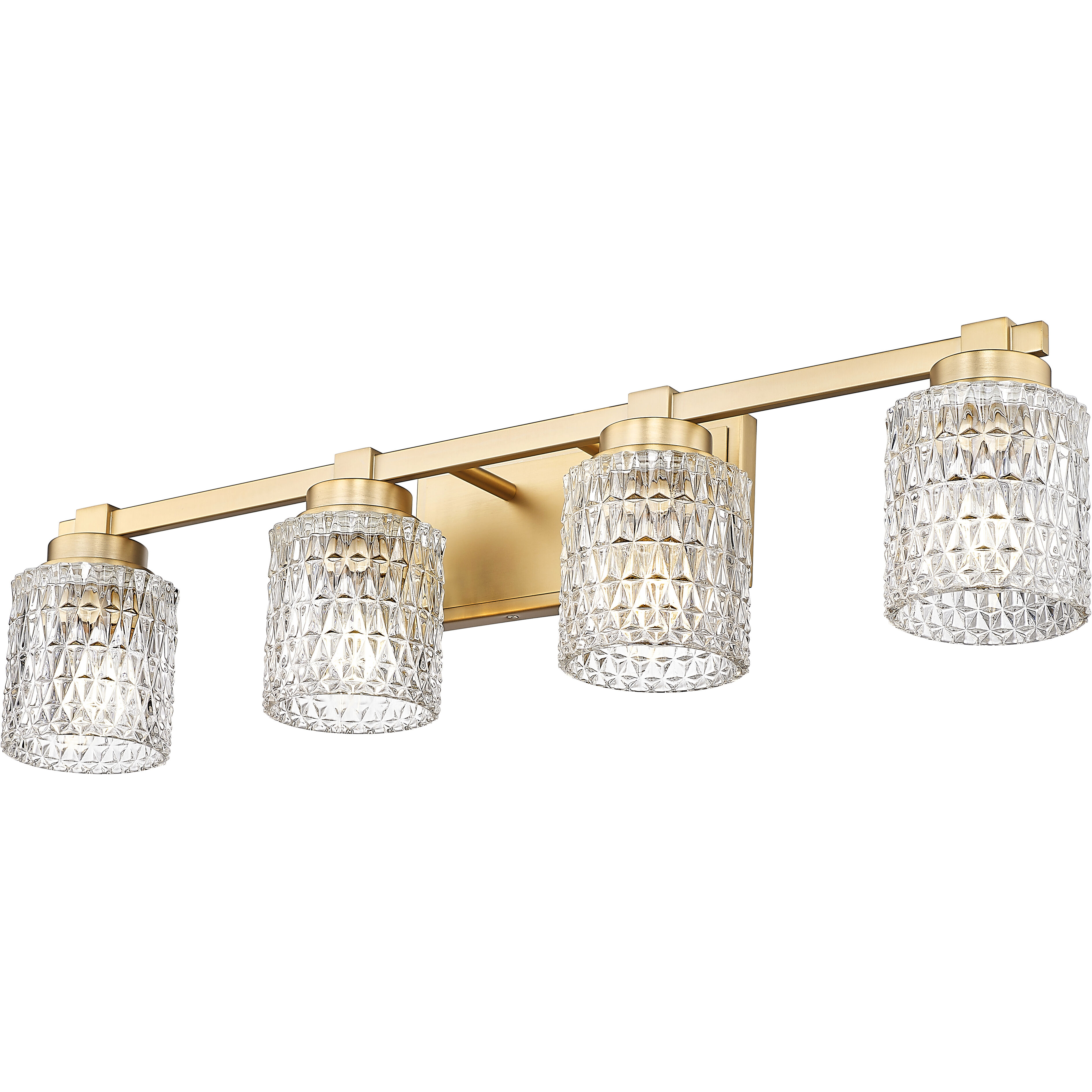 Jacqueline 4 Light 31.5 inch Modern Gold Bathroom Vanity Wall Light
