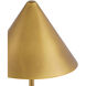 Journey 20 inch 2 watt Antique Brass and Natural Cordless Table Lamp Portable Light