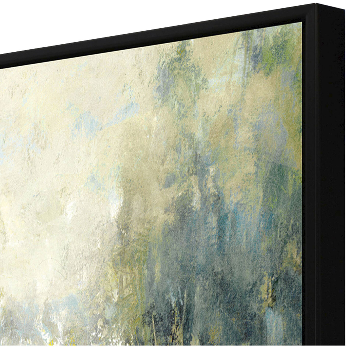 Overcast Green and Neutral and Teal and Yellow Canvas