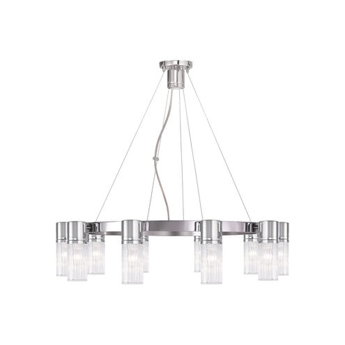 Midtown 10 Light 30 inch Polished Chrome Chandelier Ceiling Light