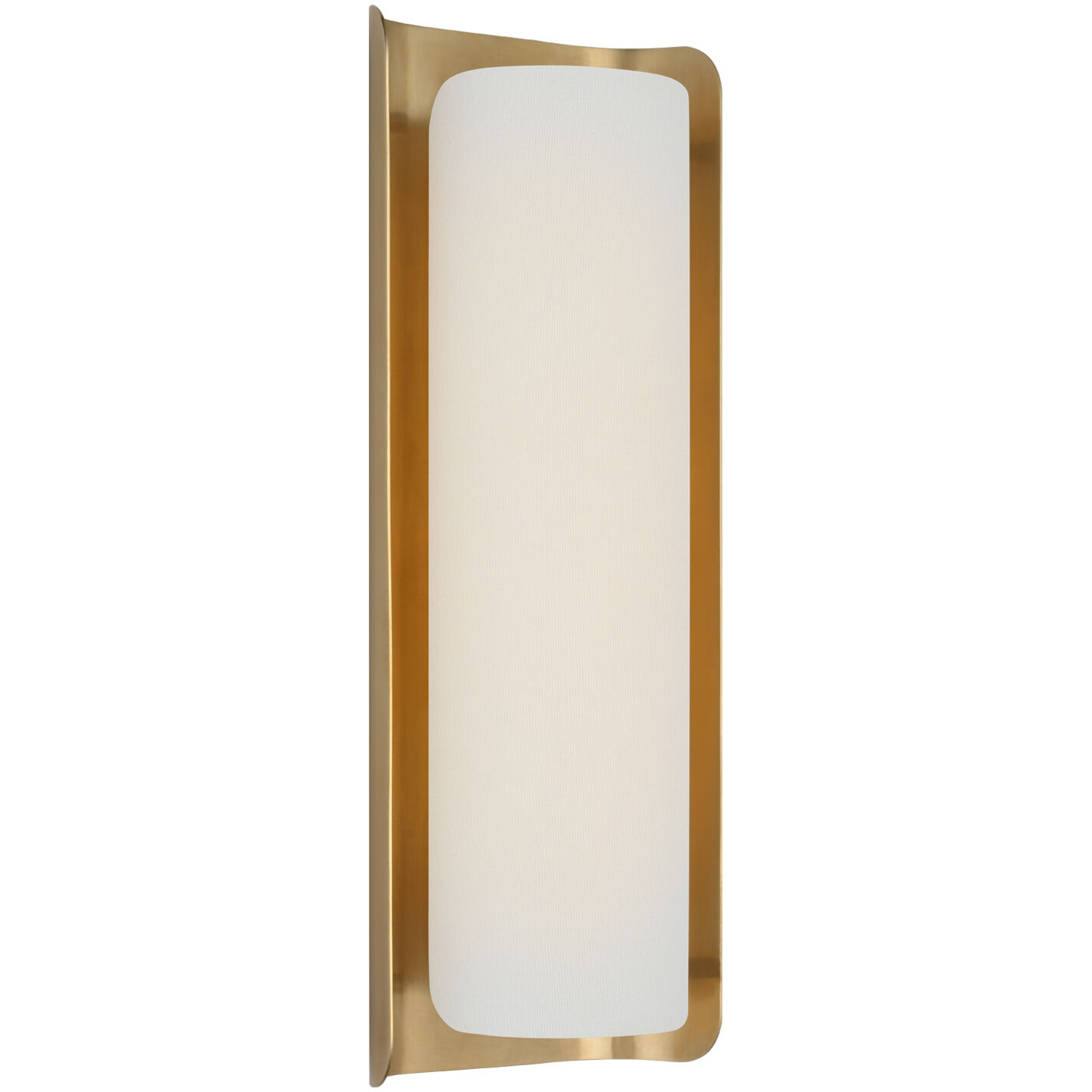 Windsor Smith Penumbra LED 6 inch Hand-Rubbed Antique Brass and Linen Sconce Wall Light