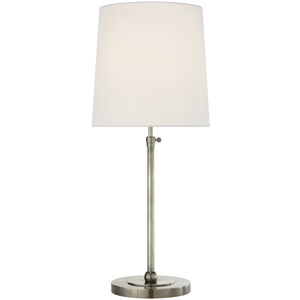Thomas O'Brien Bryant 27.5 inch 60 watt Antique Nickel Table Lamp Portable Light in Linen, Large