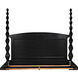 Brancusi Hand Rubbed Black Bed, Eastern King