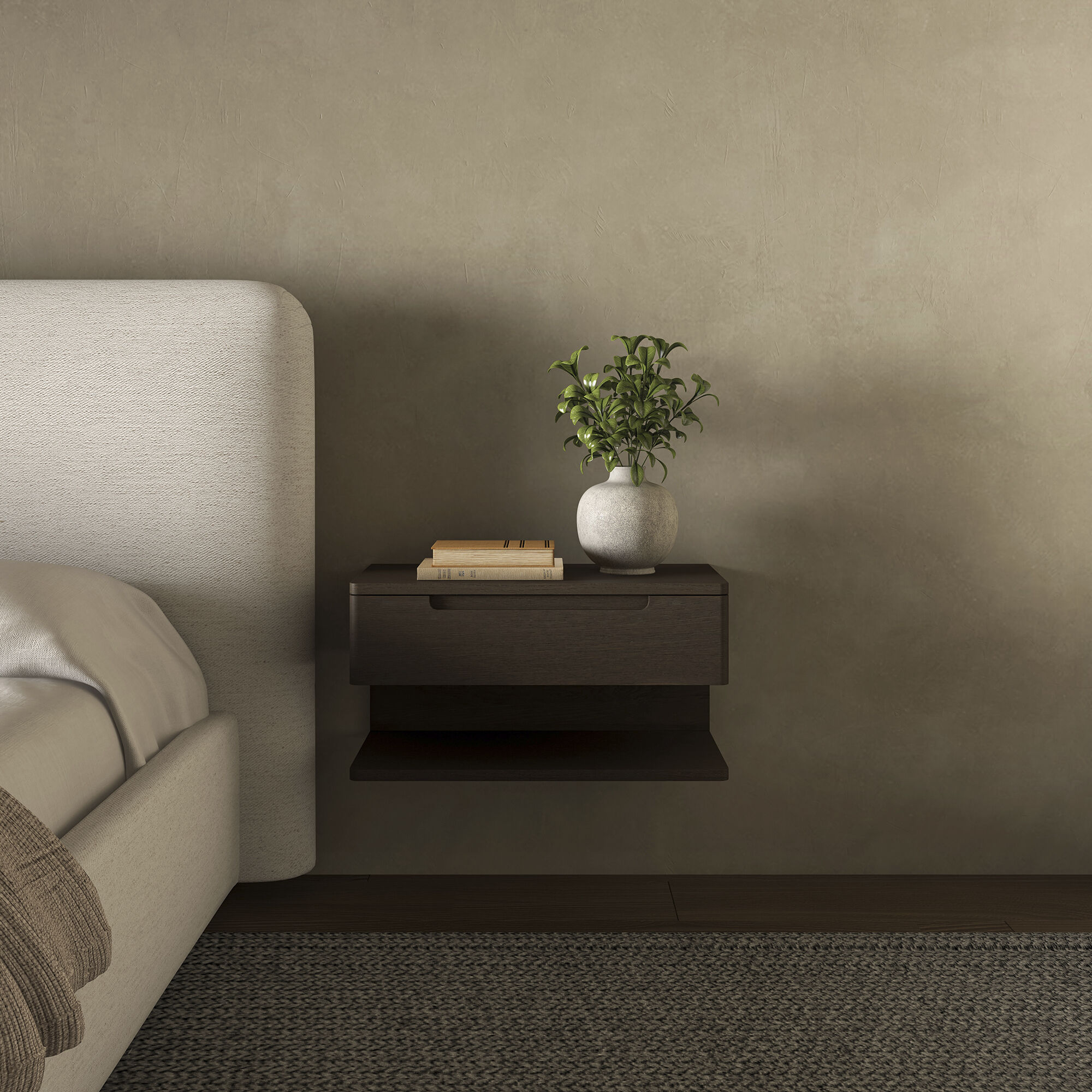 Jonah 24.02 X 12.01 inch Brown Floating Nightstand