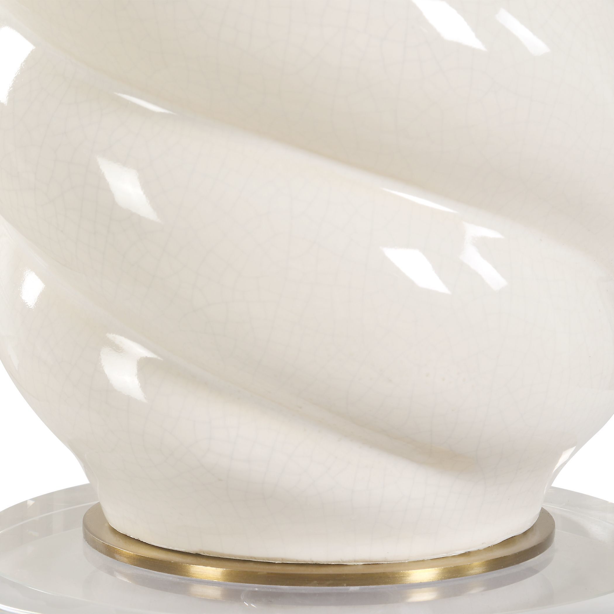 Anneli 30.5 inch 150.00 watt White Ceramic and Crystal with Antique Brass Table Lamp Portable Light