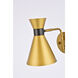 Halycon 1 Light 11 inch Brass and Black Bath Sconce Wall Light