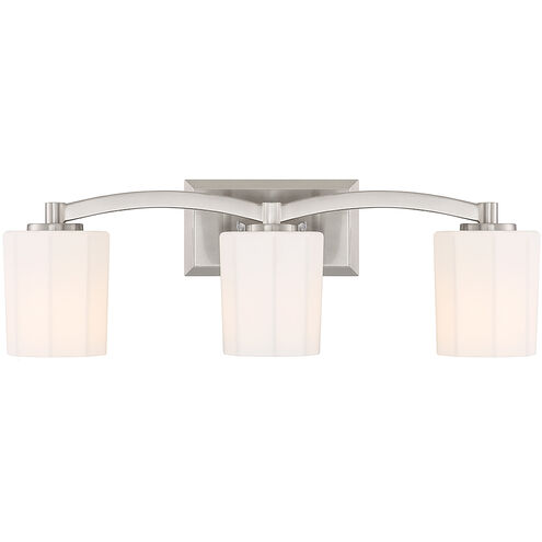 Whitney 3 Light 24 inch Satin Nickel Bathroom Vanity Light Wall Light