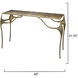 Persephone 48 inch Antique Brass and Silver Patina Console Table, Inline