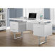 Ramapo 60 X 24 inch White and Silver Computer Desk